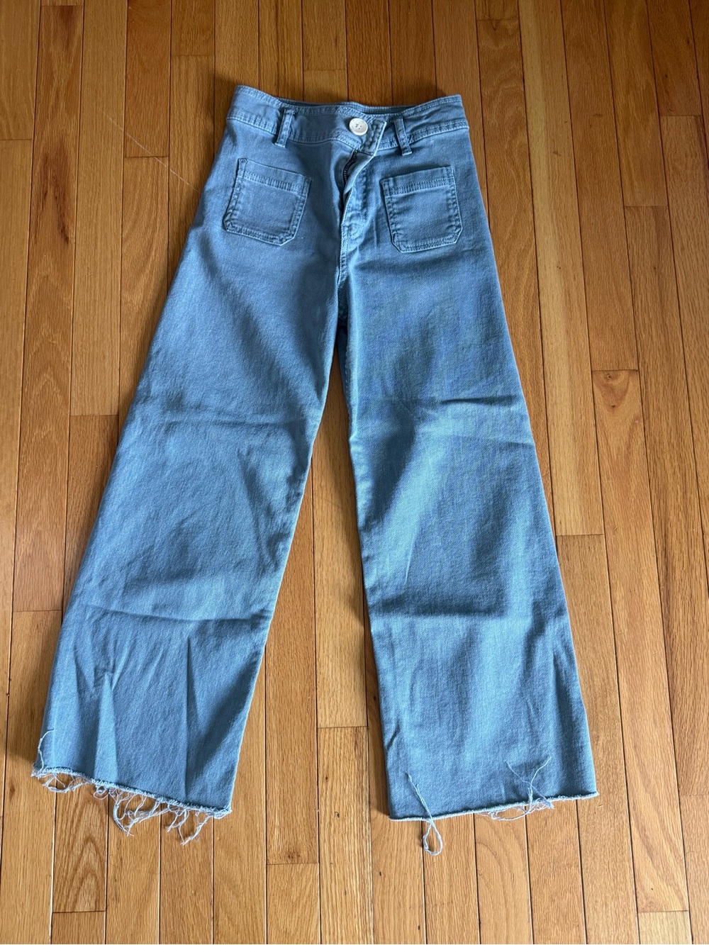 Zara Light Blue Wide-Leg Kids Jeans